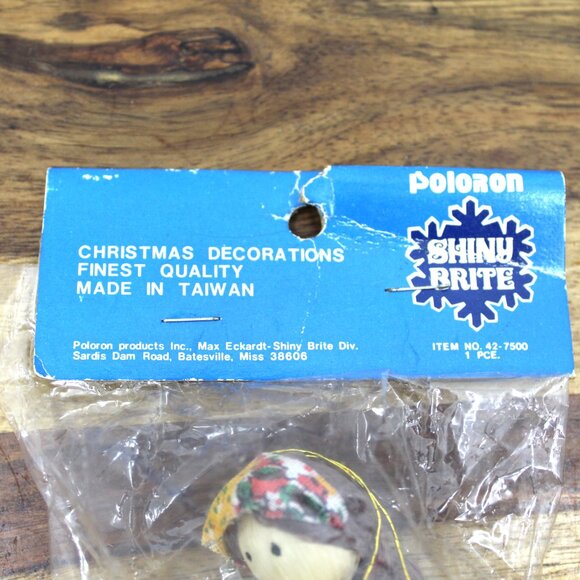 NOS unopened Shiny Brite Corn Husk Produce Vendor Christmas Ornament - Picture 4 of 10